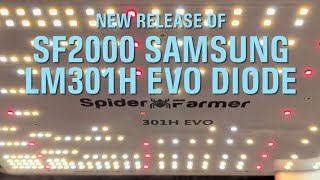 New Release of Spider Farmer SF 2000 Samsung LM301H EVO LED Grow Light - setup unbox and light test