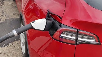 My first time charging one of our Tesla Model Y