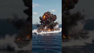 Aircraft Carrier Under Missile Attack – Complete Fleet Destruction #shorts #naval #warfare