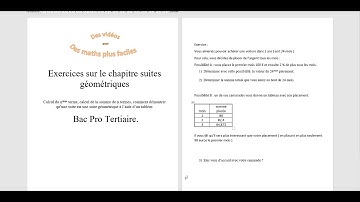 suites géométriques et tableur