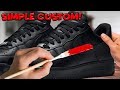 (EASY) Custom BLACK AIR FORCE 1's!