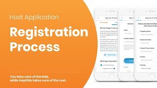 Host Application - Registration Process | HopKidz App screenshot 2