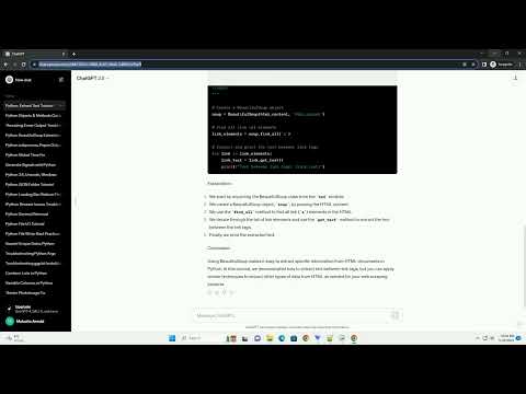 Extracting text between