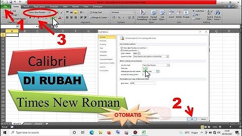 CARA MENGGANTI FONT EXCEL SECARA DEFAULT | BELAJAR EXCEL