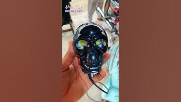 New skull 💀 light for bike #decoration #led #light #skull #khanautosahmadpur #modified #shorts
