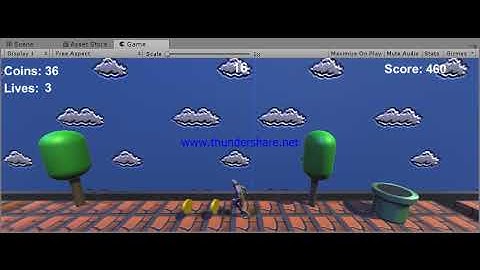 super mario game in unity 3d program