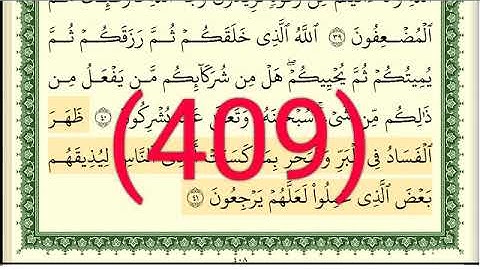 سورة  الروم رقم الصفحة 409 مجود بصوت القارئ الشيخ أيمن سويد حفظه الله