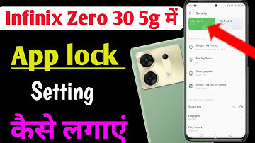 Infinix zero 30 5g mobile me app lock kaise lagaye//how to set app lock in setting infinix zero 30