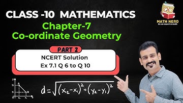 Ch 7 Coordinate Geometry | Class 10 | CBSE | Maths | ncert solution ex 7.1 | Q6 to 10 | Year 2024