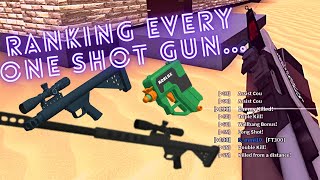 ranking *EVERY* ONE SHOT gun in phantom forces! (bfg, ntw, boxy buster etc)