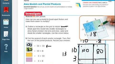 Go Math 3.3 Area Models and Partial Products