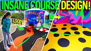 Crazy ONE OF A KIND Mini Golf Course! - Epic Hole In One!