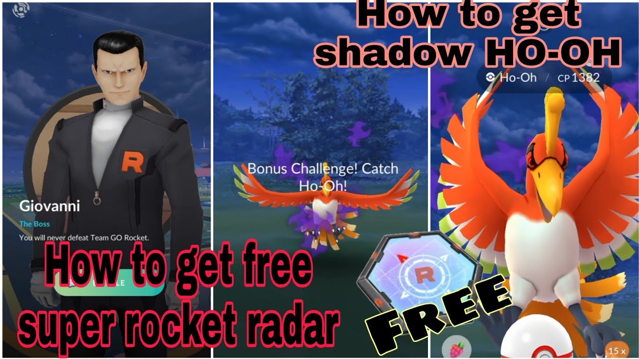 How to get free super rocket radarHow to catch shadow HoOh IN POKEMON