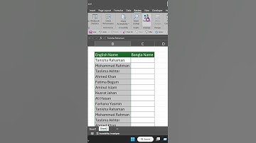 How to Translate English to Bangla in MS Excel! #exceltips #tanviracademy