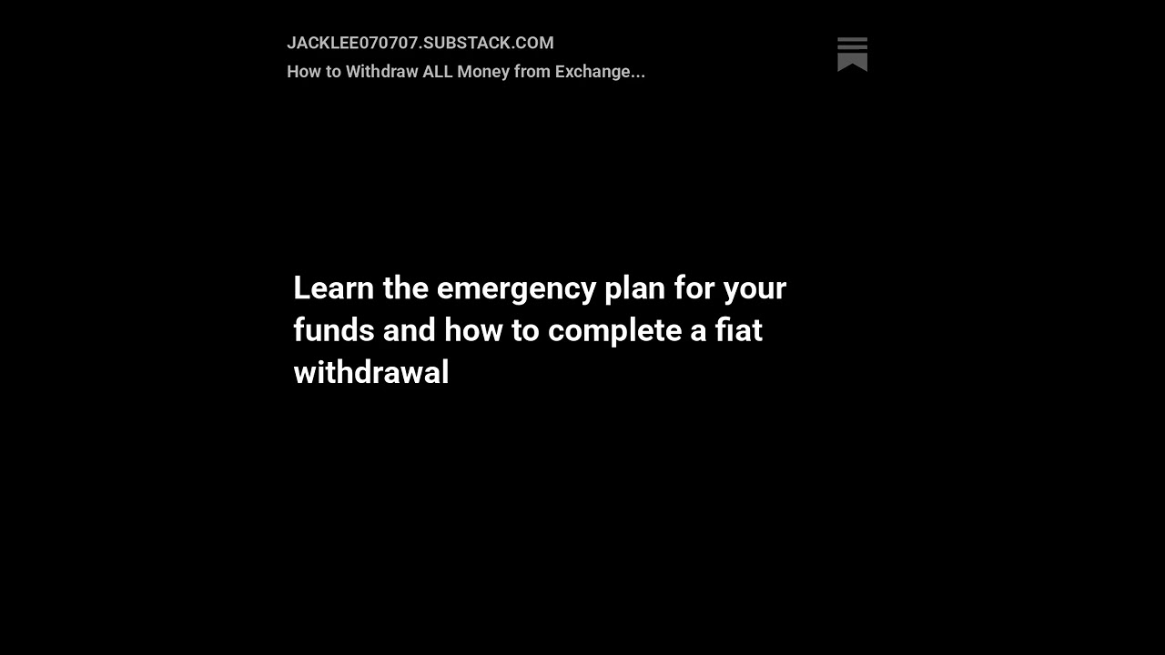 How to Withdraw ALL Money from Exchange Safely RIGHT NOW