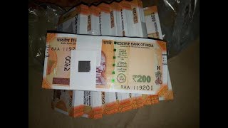 200 Rupees India New Note Launch Images , Size Comparison & Security Features