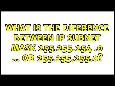 فيديو: ما هي الشبكة الفرعية 255.255 254.0؟