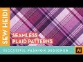 Plaid Seamless Repeating Patterns in Adobe Illustrator