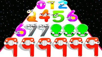 NOOB vs PRO vs HACKER NUMBER SHOOTER & NUMBER MERGE RUN  (Max Level) 3D Gameplay