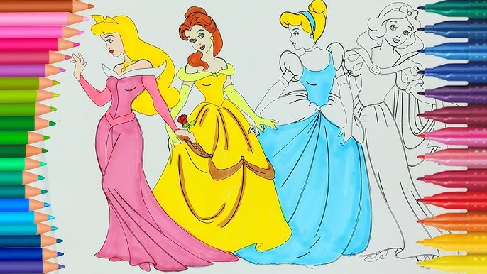 Princesas de pintar | Cómo dibujar y colorear | Dibujos para colorear | Dibujos para pintar - YouTube princesas-de-pintar-c-mo-dibujar-y-colorear-dibujos-para-colorear-dibujos-para-pintar-youtube