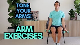 Exercises For Toned Arms | Seniors Exercises (10 Minutes)