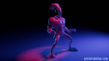 Earthworm Jim 3 Dimensional sculpt turn table