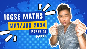 4a. 0580/41/M/J/24 part 1 (Q1-5) | MAY/JUNE 2024 VARIANT 41 | IGCSE MATHS (Extended) MARKING SCHEME