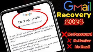You cant recover your account at this time because Google doesnt have enough info | Can’t sign you