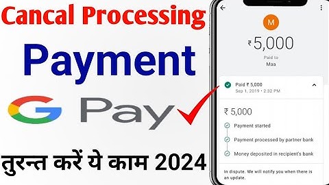 how to cancel processing payment in google pay | google pay payment processing problem solve