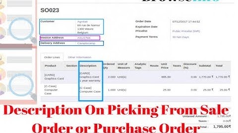 How to Pass description of Sales/Purchase order to Pickings | Odoo App Feature #odoo #odooapps