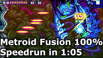 OBSOLETED Metroid Fusion 100% Speedrun in 1:05 In Game Time (RTA 1:39:58)
