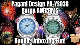 Pagani Design PD-YS038 Berny AM151MS Watch Double Unboxing Fun!