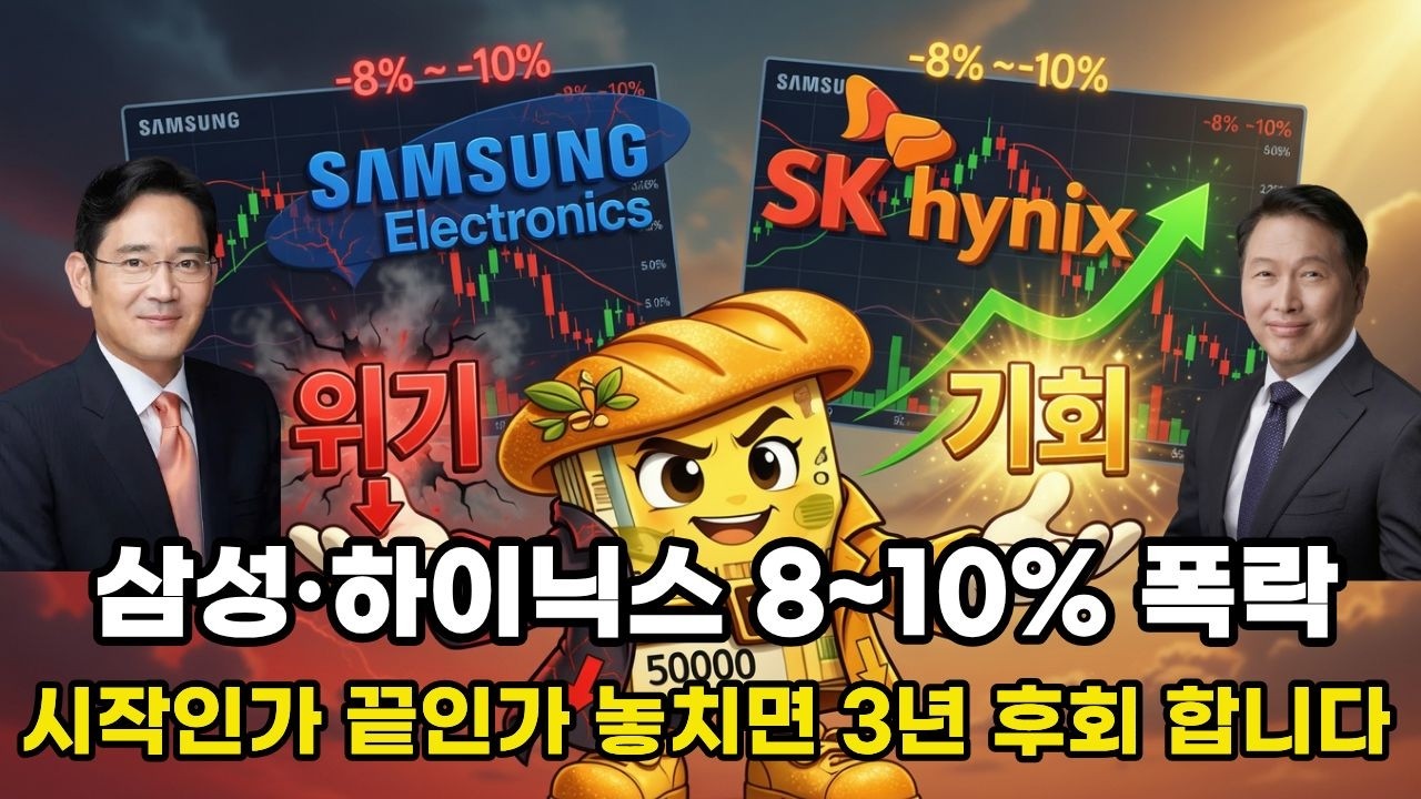 지금 사야 할까? 삼성·하이닉스 8~10% 폭락 진짜 바닥인가?