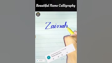 Beautiful Name Calligraphy #shorts #shortsvideo #zainab #hayatartandcalligraphy