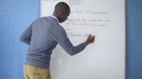 Form One - Business Studies( Business And Its Environment )