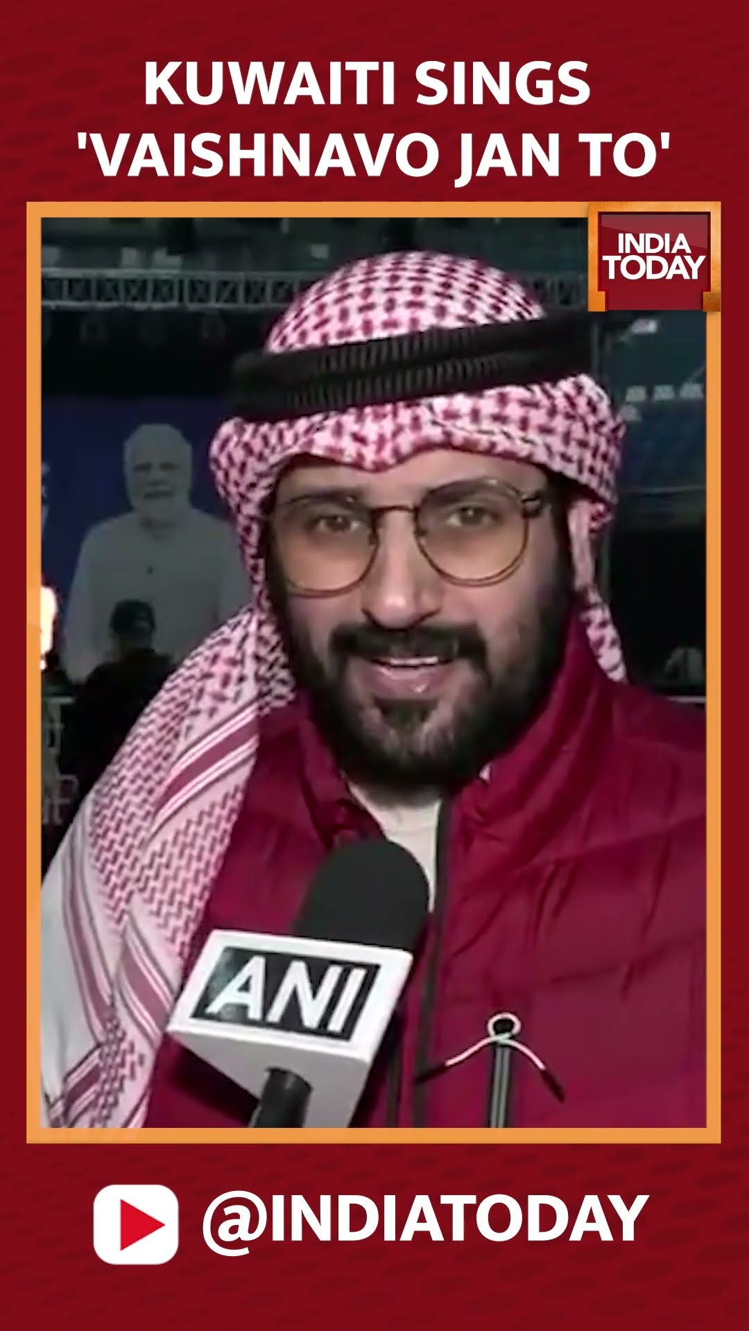 Kuwaiti Singer Mubarak Al Rashed To Sings 'Vaishnav Jan to' Ahead Of PM Modi's Kuwait Visit #shorts