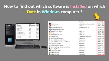 How to find out which software is Installed on which Date in Windows computer ?