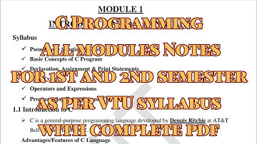 C programming All module notes VTU syllabus 22 scheam all streams with pdf