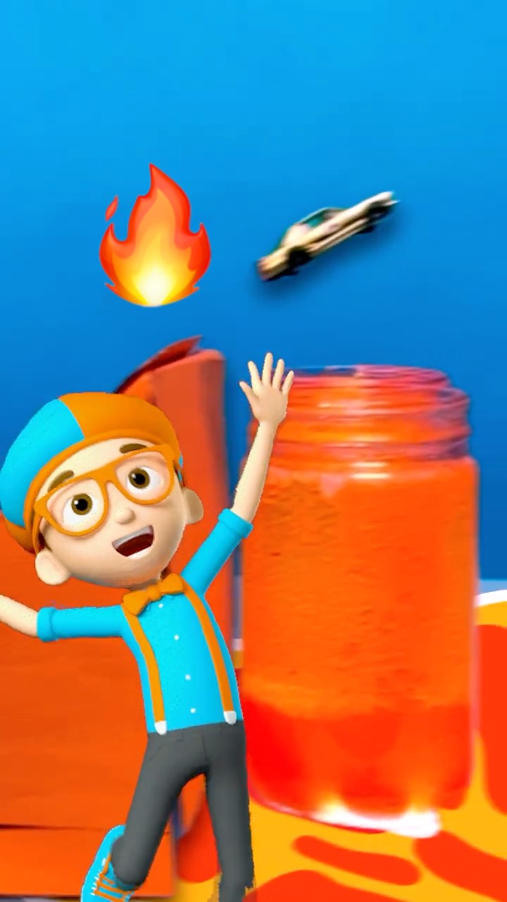 The race track is LAVA?! ULIMATE ? STEM Toy Car Challenge! #blippi #shorts