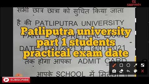 Patliputra University B.A B.sc B.com Part 1 Exam Practical Exam And Admit Card Download update