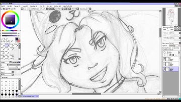 EASY PAINT TOOL SAI line art tutorial - voice over