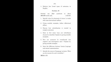 BEGG 172 Question Paper| June 2023| LANGUAGE AND LINGUISTICS
