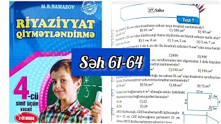 4-Cü Sinif Namazov Riyaziyyat Qiymətləndirmə Səh 61,62,63,64. 2-Ci Hissə. Sahə