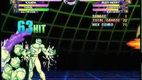 MvC2: Iceman Freeze + Doom AAA xx Arctic Attack (63 hits) - Damage Data