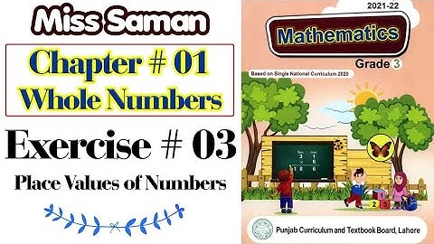 Exercise 3 Unit No 01 Class 3 | Place Values of Numbers @Educationuptoclass12