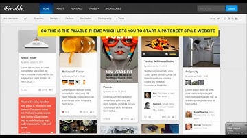 Pinable Wordpress Pinterest Style Theme Review