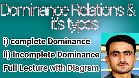 Dominance relation and types of Dominance relation