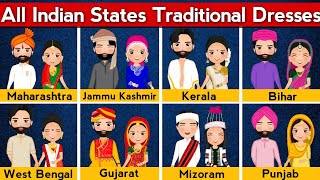 How Are The Traditional Dresses From All Indian States | Traditional Costumes of All Indian States