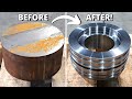 Making a Hydraulic Cylinder Piston | Hitachi Zaxis 670 Excavator Part 1