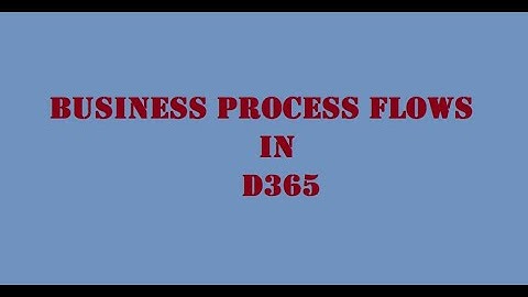 Business Process Flows in D365 | MS Dynamics 365
